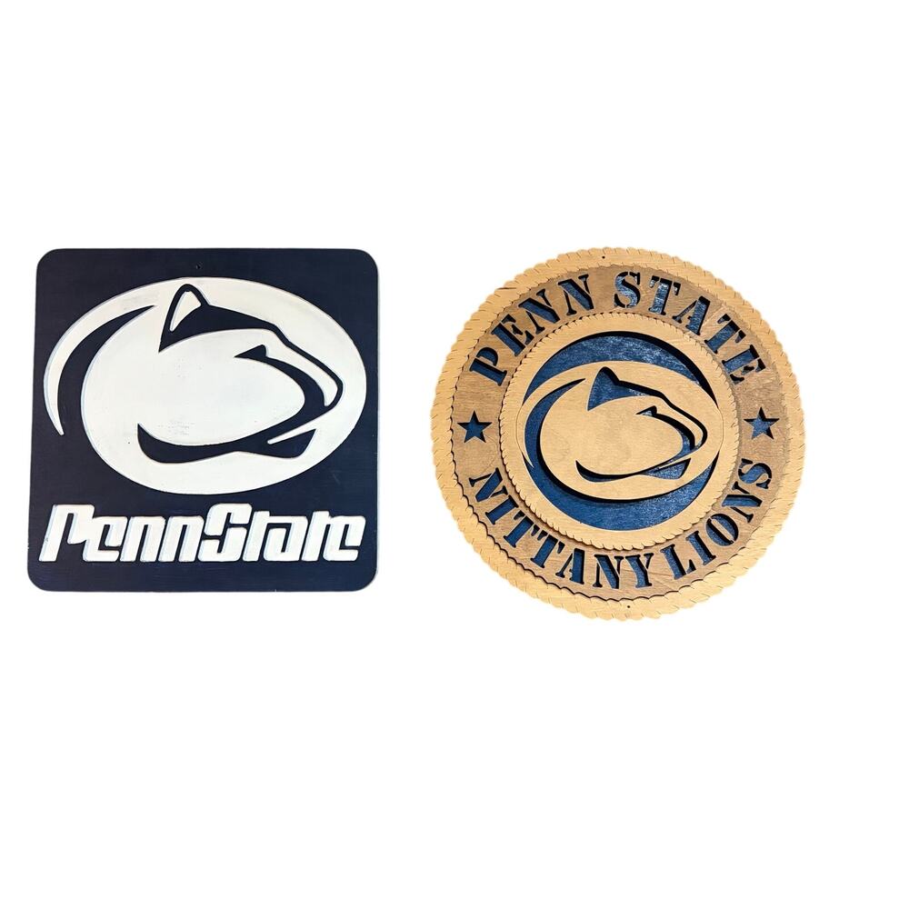 Penn State Wall Plaques Wooden Woodwork Signs Nittany Lions lot of 2